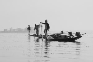 Men in Three Boats, Carol Anderson, LPNZ