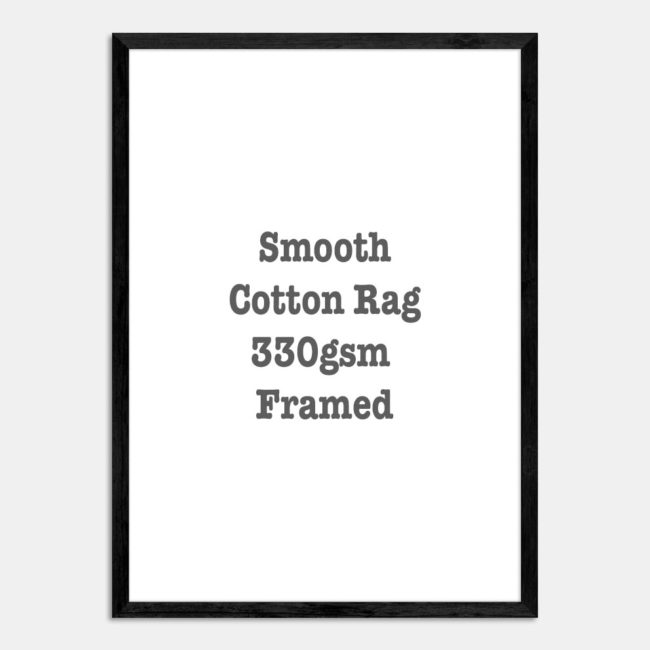 Smooth Cotton Rag Framed